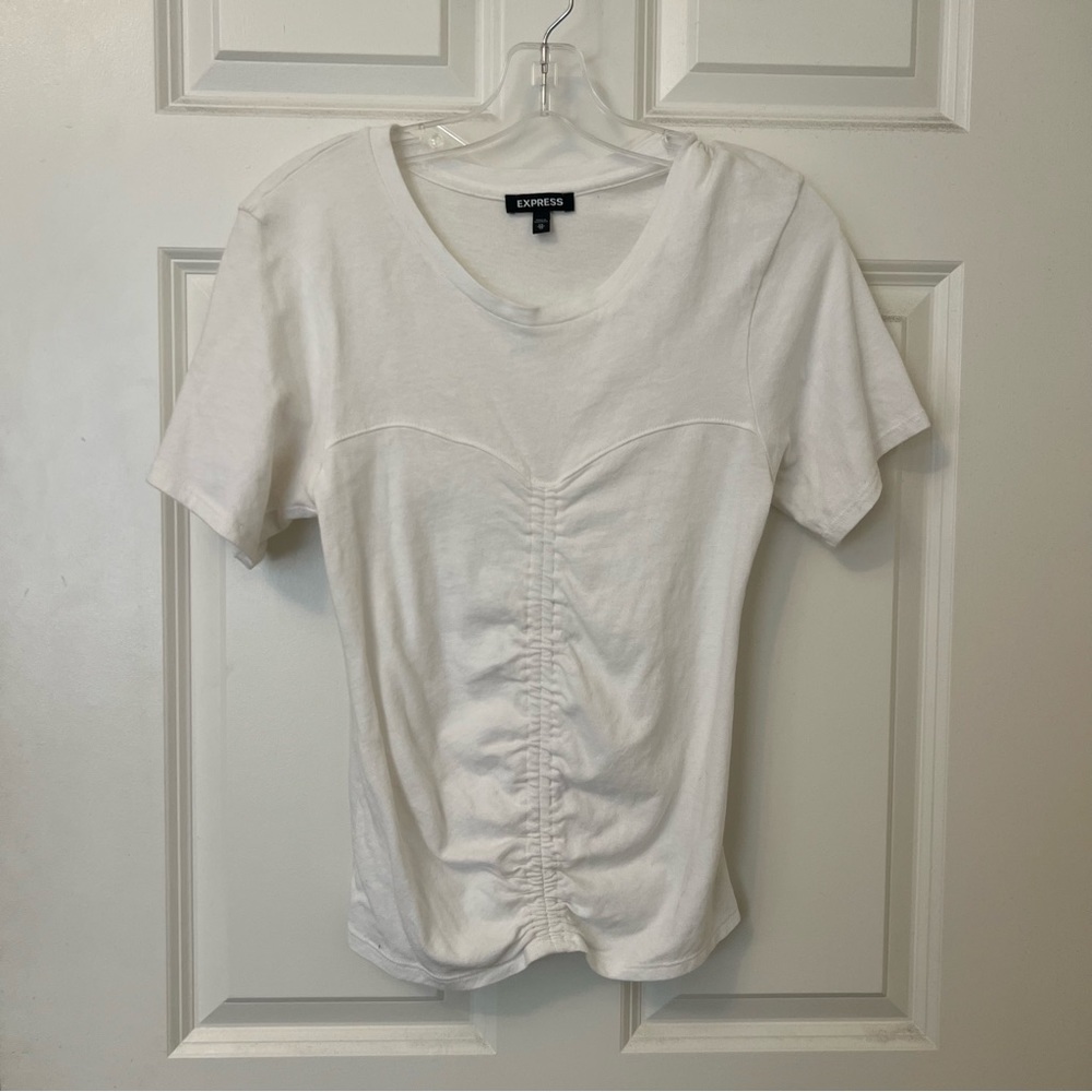 Express white bustier corset t shirt
